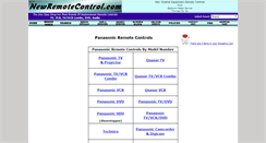 Desktop Screenshot of panasonic.newremotecontrol.com