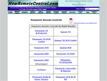 Tablet Screenshot of panasonic.newremotecontrol.com